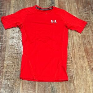 Under Armour Red HeatGear Compression Short Sleeve Tee